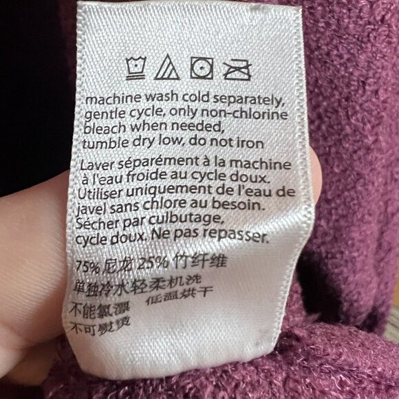 Barefoot Dreams CozyChic Lite Island Wrap Sweater Purple Size L/XL - Picture 8 of 10